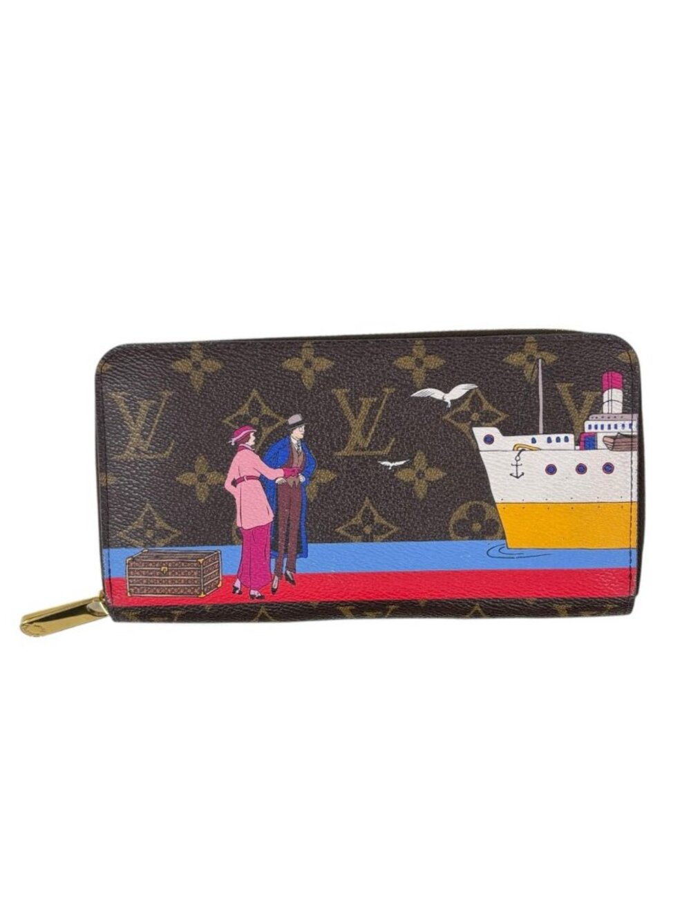 Louis Vuitton Zippy Wallet Atlantic Cruise Monogram Canvas